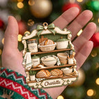 Sourdough Baker Shelf, Personalized Wood Ornament, Gift For Bakers - 3