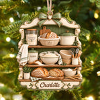 Sourdough Baker Shelf, Personalized Wood Ornament, Gift For Bakers - 4