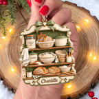 Sourdough Baker Shelf, Personalized Wood Ornament, Gift For Bakers - 9