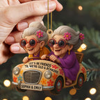 Let's Be Friends 'Til We're Old & Bonkers, Custom Wood Ornament, Gift For Besties - 5