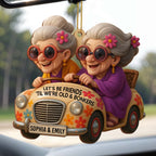 Let's Be Friends 'Til We're Old & Bonkers, Custom Wood Ornament, Gift For Besties - 7