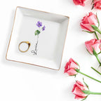 Let Your Love Bloom Forever - Personalized Custom Jewelry Dish - Gift For Beloved Ones - 3