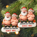Growing Old Together, Santa And Mrs. Claus Ornament, Gift For Couples - 6