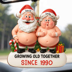 Growing Old Together, Santa And Mrs. Claus Ornament, Gift For Couples - 7
