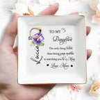 To My Daughter - Personalized Custom Jewelry Dish - Gift For Mothers And Daughters - 2