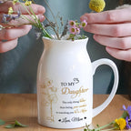 To My Daughter - Love From Mom Personalized Custom Vase - Gift For Daughters - 4