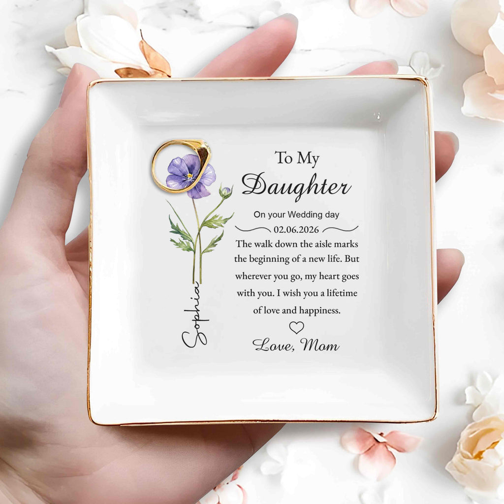 To My Daughter On Your Wedding Day, Jewelry Dish, Gift For Bride - 2