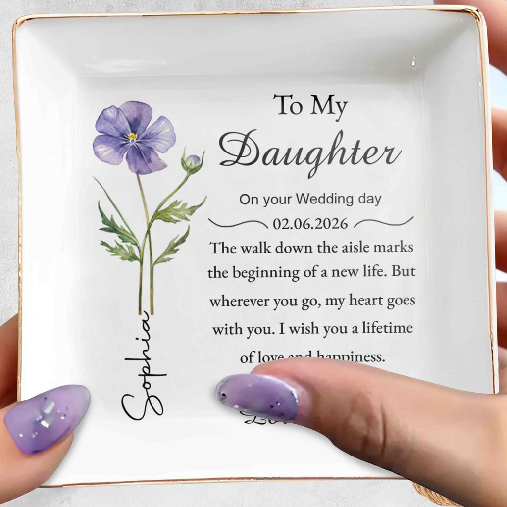 To My Daughter On Your Wedding Day, Jewelry Dish, Gift For Bride - 7