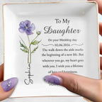 To My Daughter On Your Wedding Day, Jewelry Dish, Gift For Bride - 7