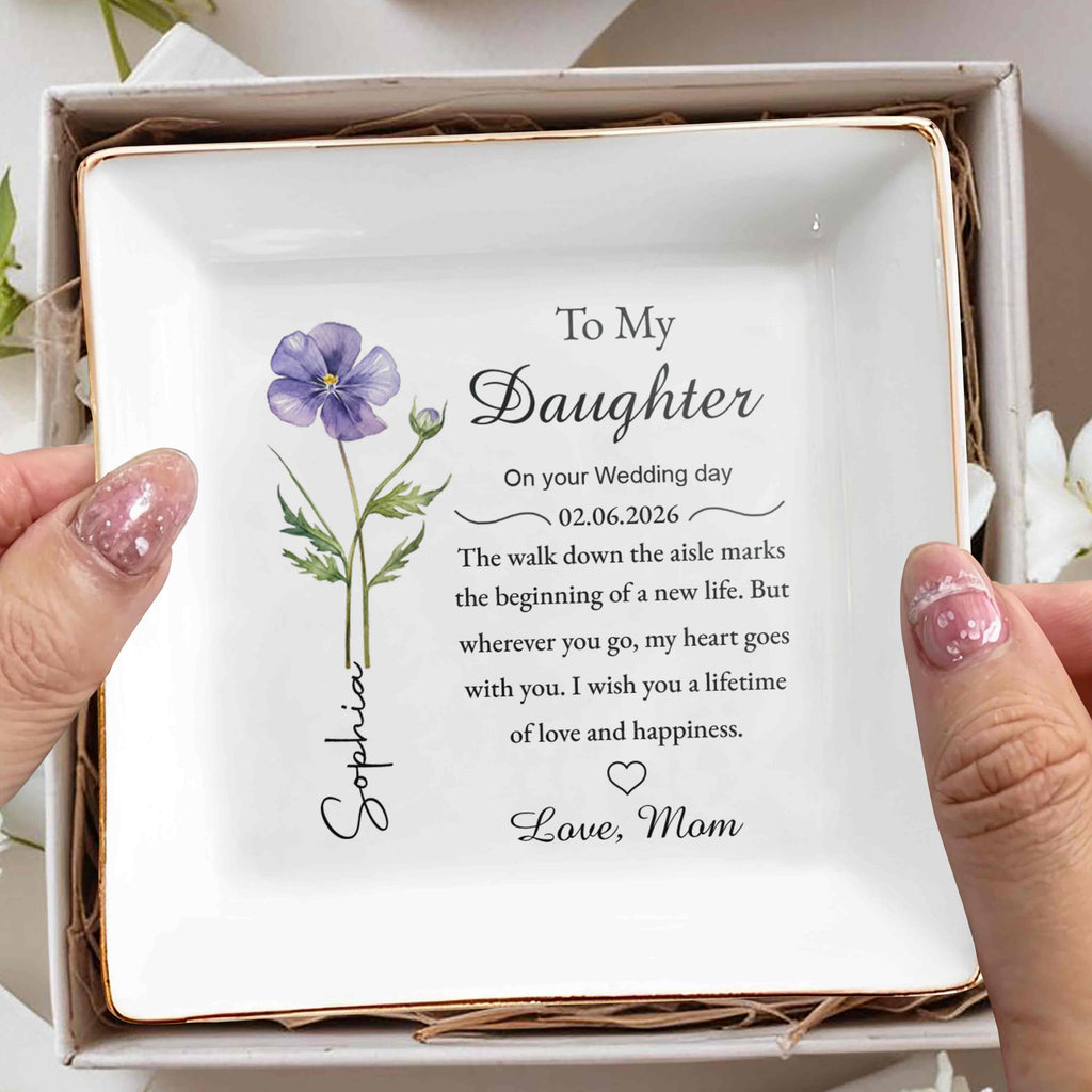 To My Daughter On Your Wedding Day, Jewelry Dish, Gift For Bride - 5