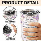 Personalized "To My Daughter" 20oz Stainless Steel Tumbler - Custom Flower & Butterfly Travel Mug - Birthday, Graduation Gift from Mom, Dad - 7
