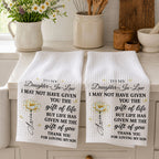Personalized "To My Daughter-In-Law" Kitchen Towel - Custom Cotton Dish Towel - Mother's Day, Wedding, Housewarming Gift for Her - 4