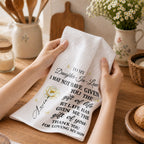 Personalized "To My Daughter-In-Law" Kitchen Towel - Custom Cotton Dish Towel - Mother's Day, Wedding, Housewarming Gift for Her - 2