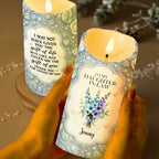 To My Daughter-In-Law, Gift Of Life, Flowers and Butterflies, Custom LED Candle, Gift For Daughter-In-Laws - 2