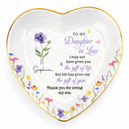 To My Daughter In Law, Ceramic Dish, Gift For Daughter-In-Law and Flower Lovers - 10