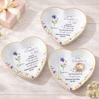 To My Daughter In Law, Ceramic Dish, Gift For Daughter-In-Law and Flower Lovers - 3