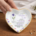 To My Daughter In Law, Ceramic Dish, Gift For Daughter-In-Law and Flower Lovers - 5