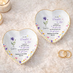 To My Daughter In Law, Ceramic Dish, Gift For Daughter-In-Law and Flower Lovers - 6