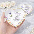 To My Daughter In Law, Ceramic Dish, Gift For Daughter-In-Law and Flower Lovers - 8