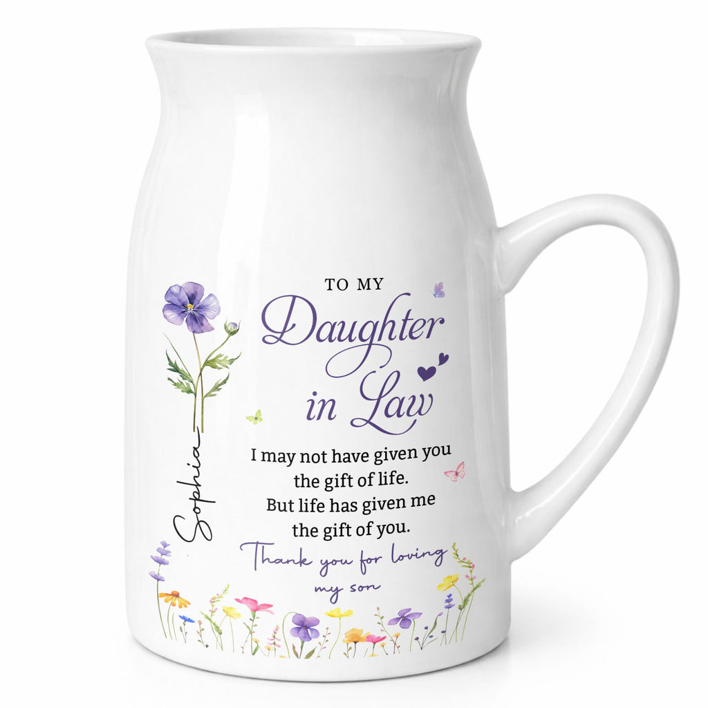 To My Daughter-in-Law Flower Vase, Personalized Gift for Daughter-in-Law - 12