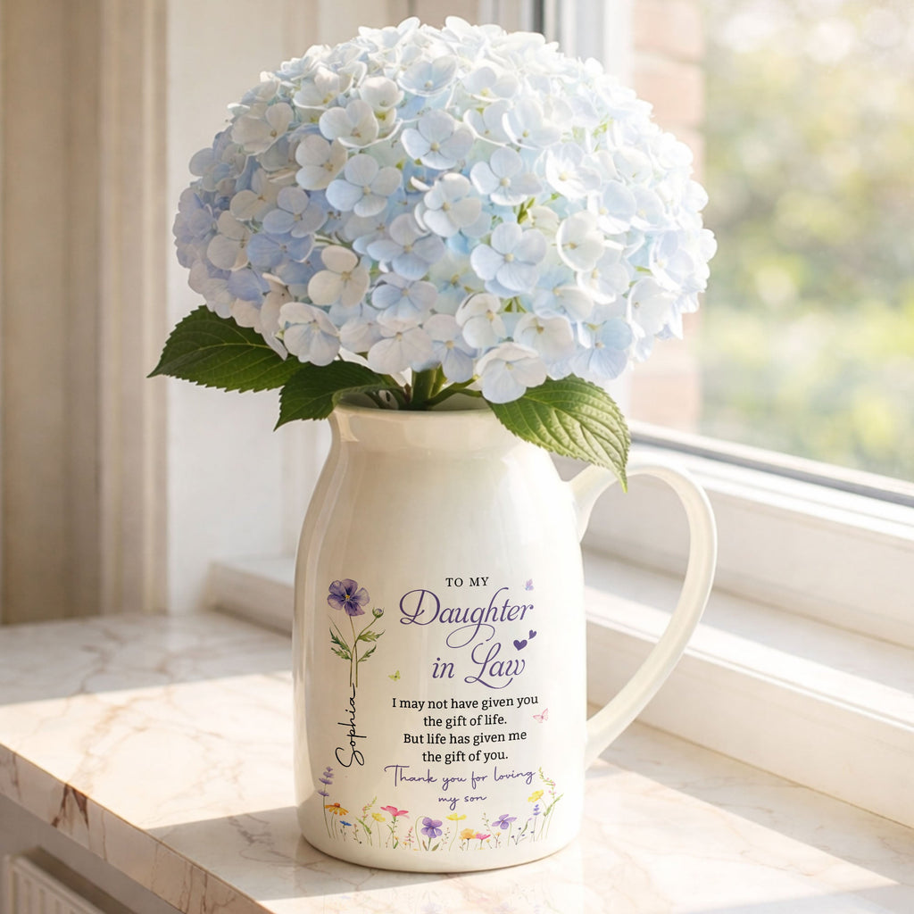 To My Daughter-in-Law Flower Vase, Personalized Gift for Daughter-in-Law - 6