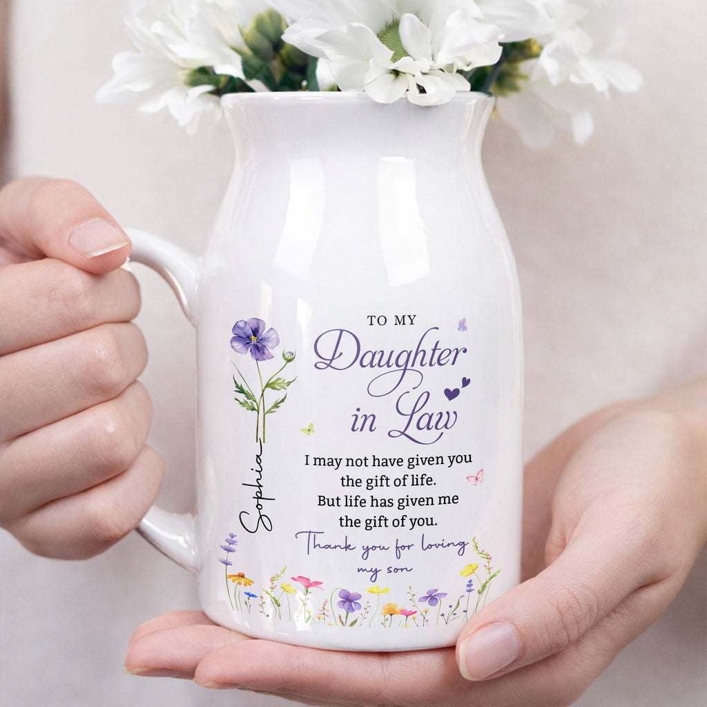 To My Daughter-in-Law Flower Vase, Personalized Gift for Daughter-in-Law - 8