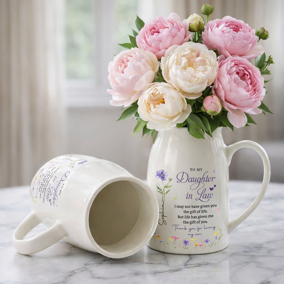 To My Daughter-in-Law Flower Vase, Personalized Gift for Daughter-in-Law - 9