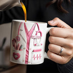 Medical Appreciation Design With Stethoscope, Personalized Custom Coffee Mug, Gift For Medical Professionals - 3