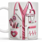 Medical Appreciation Design With Stethoscope, Personalized Custom Coffee Mug, Gift For Medical Professionals - 5