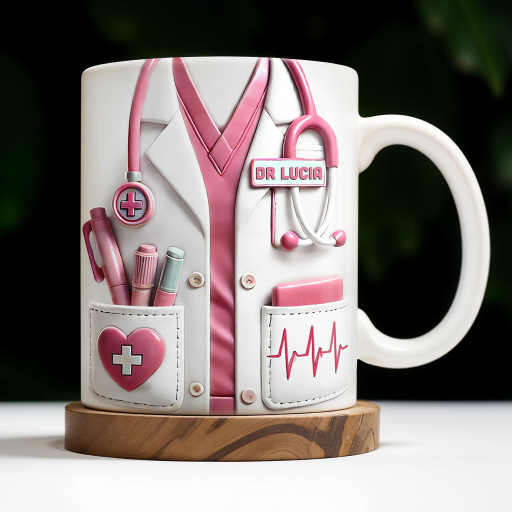 Medical Appreciation Design With Stethoscope, Personalized Custom Coffee Mug, Gift For Medical Professionals - 7