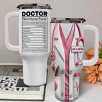 Nutritional Facts For Dedicated Healthcare Heroes,Personalized 40oz Tumbler With Straw,Gift For Healthcare Workers - 3