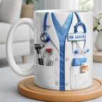 Customize With Your Favorite Doctor's Name And Tools, Coffee Mug, Gift For Medical Professionals - 9