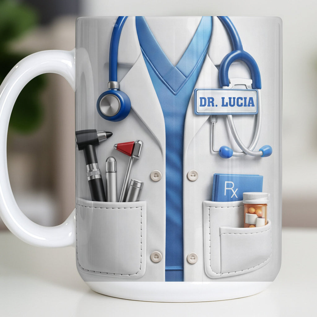 Customize With Your Favorite Doctor's Name And Tools, Coffee Mug, Gift For Medical Professionals - 10