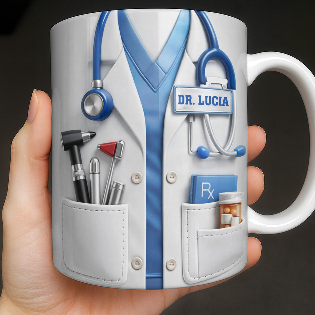 Customize With Your Favorite Doctor's Name And Tools, Coffee Mug, Gift For Medical Professionals - 2