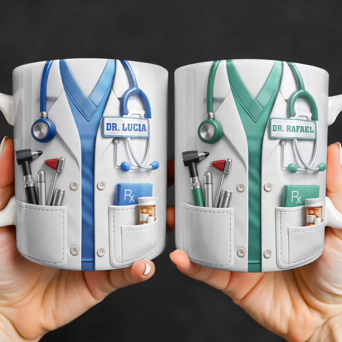 Customize With Your Favorite Doctor's Name And Tools, Coffee Mug, Gift For Medical Professionals - 3