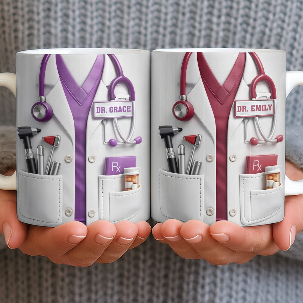Customize With Your Favorite Doctor's Name And Tools, Coffee Mug, Gift For Medical Professionals - 4