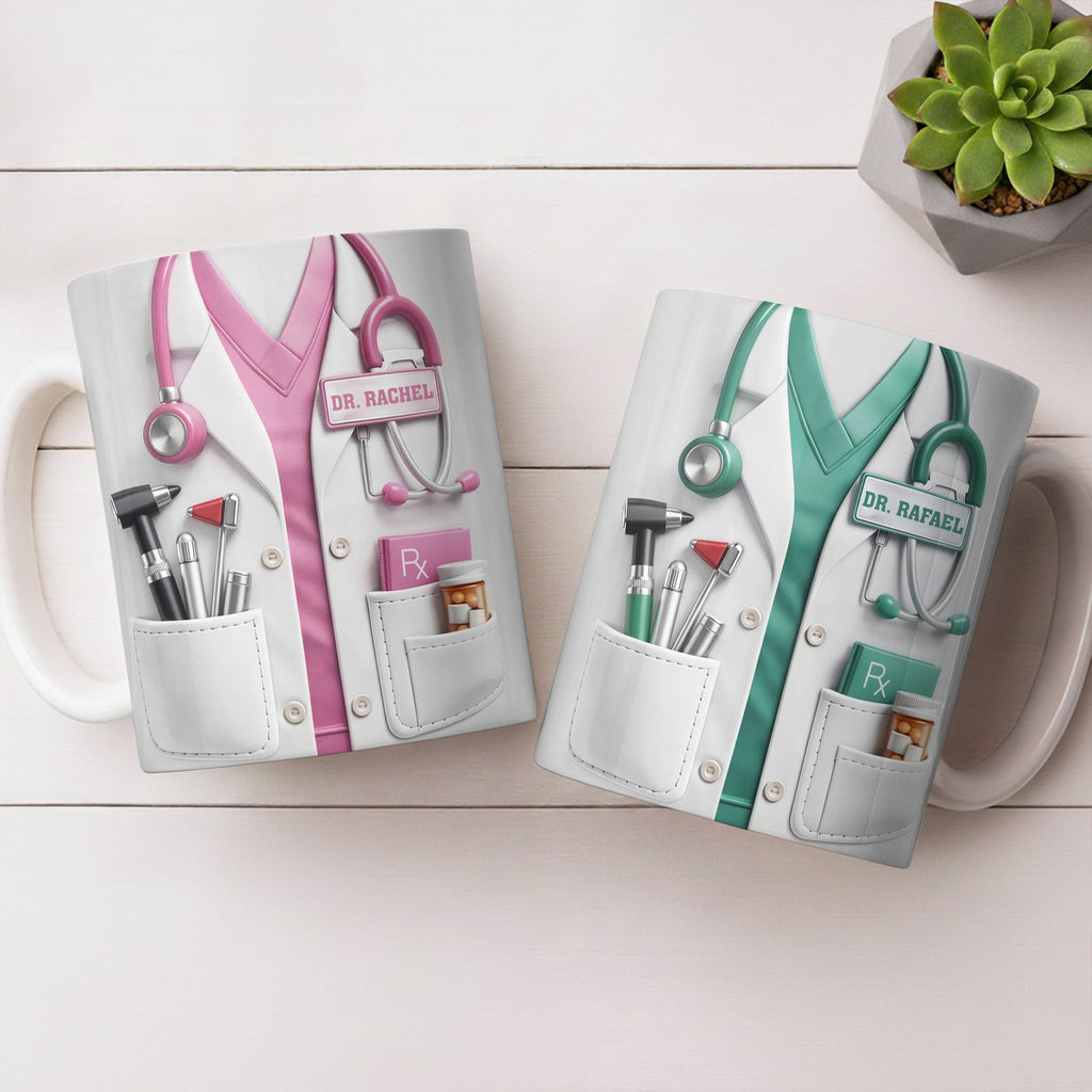 Customize With Your Favorite Doctor's Name And Tools, Coffee Mug, Gift For Medical Professionals - 5