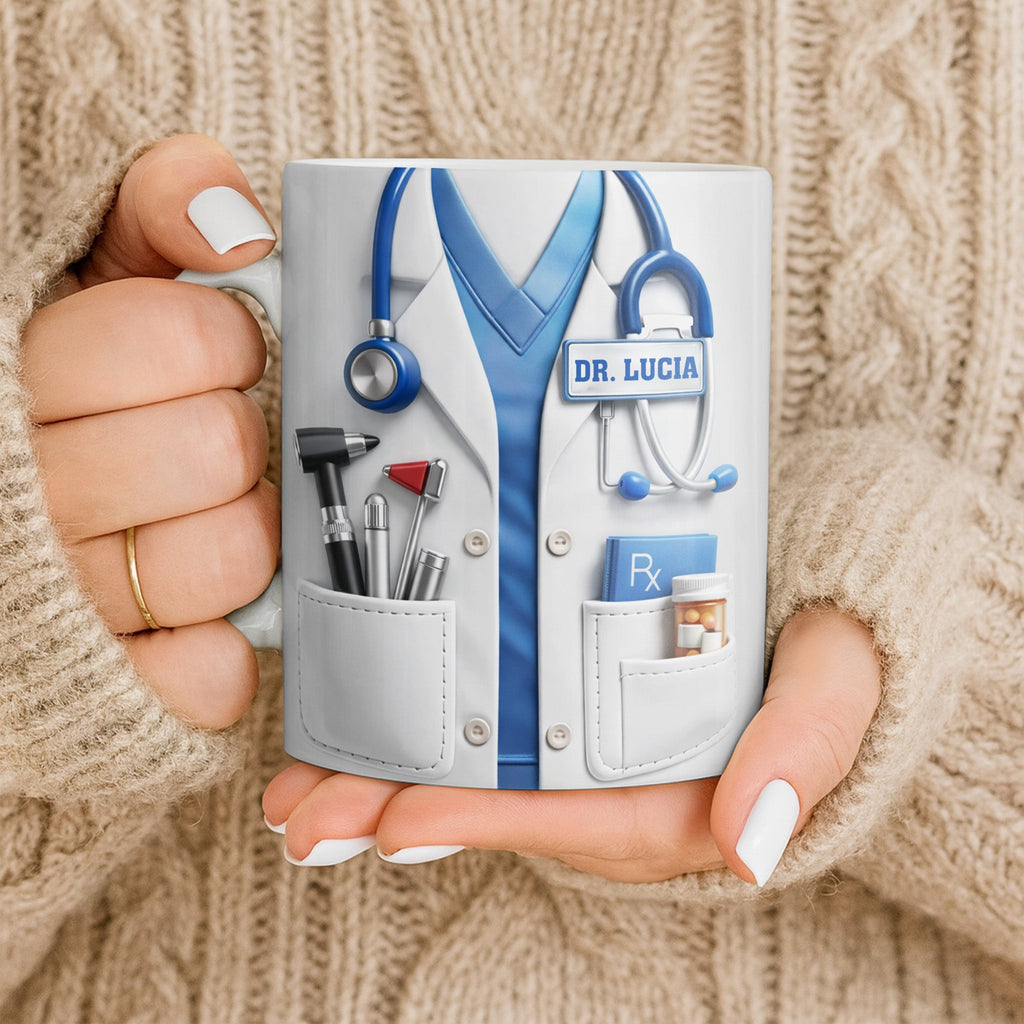 Customize With Your Favorite Doctor's Name And Tools, Coffee Mug, Gift For Medical Professionals - 7
