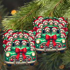 Family Christmas Cheer Vintage Truck - Personalized Custom Wood Ornament - Gift For Family - 6