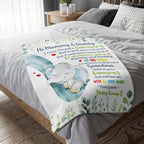 Custom "Love From Baby Bump" Blanket - Personalized Flannel Fleece Baby Shower Throw Blanket - Gift for Expecting Parents, New Mom - 7