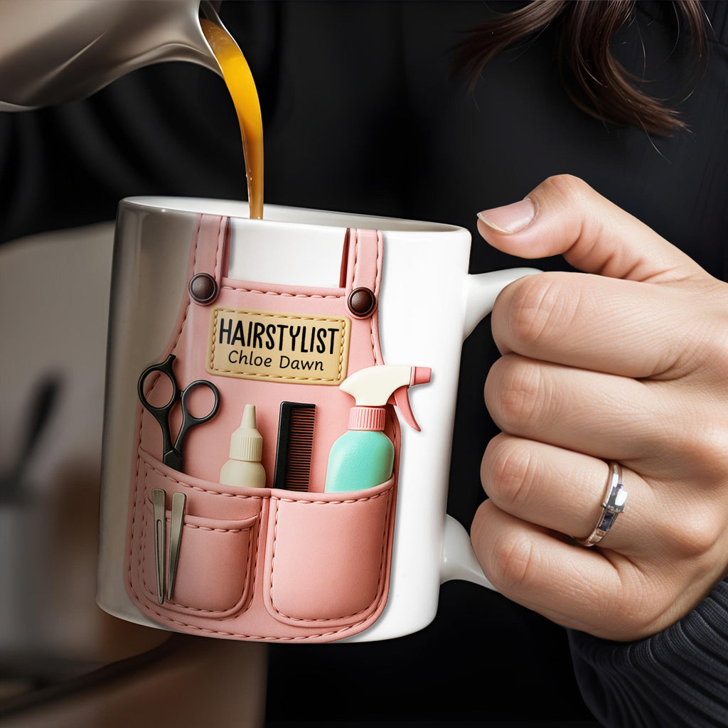 HAIRSTYLIST Chloe Dawn, Personalized Custom Coffee Mug, Gift For Hairstylists - 3