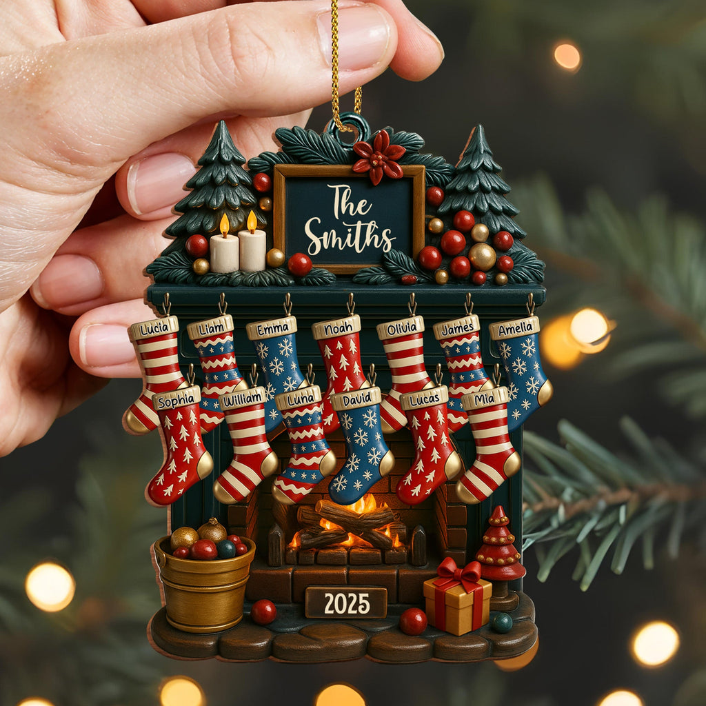 Holiday Gatherings Customized Family Name Wood Ornament,Personalized Custom Wood Ornament,Gift For Family and Holiday Enthusiasts - 2