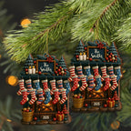 Holiday Gatherings Customized Family Name Wood Ornament,Personalized Custom Wood Ornament,Gift For Family and Holiday Enthusiasts - 7