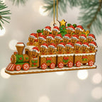 Personalized Gingerbread Christmas Express Wood Ornament - Custom Family Name Holiday Tree Decoration - Cute Xmas Keepsake Gift - 6