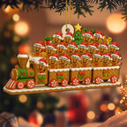 Personalized Gingerbread Christmas Express Wood Ornament - Custom Family Name Holiday Tree Decoration - Cute Xmas Keepsake Gift - 1