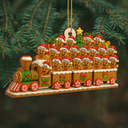 Personalized Gingerbread Christmas Express Wood Ornament - Custom Family Name Holiday Tree Decoration - Cute Xmas Keepsake Gift - 7