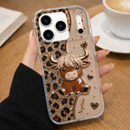 Custom Cute Highland Cow Phone Case - Personalized Slim Protective Cover for iPhone & Samsung Galaxy - Unique Animal Lover Gift for Her - 9