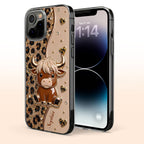 Custom Cute Highland Cow Phone Case - Personalized Slim Protective Cover for iPhone & Samsung Galaxy - Unique Animal Lover Gift for Her - 6