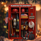 Custom Dedication For Dedicated Firefighter, Personalized Custom Wood Ornament, Gift For Firefighters - 6