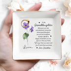 Remember Whose Granddaughter You Are - Personalized Custom Jewelry Dish, All Over Print Square Dish - Gift For Granddaughters - 2